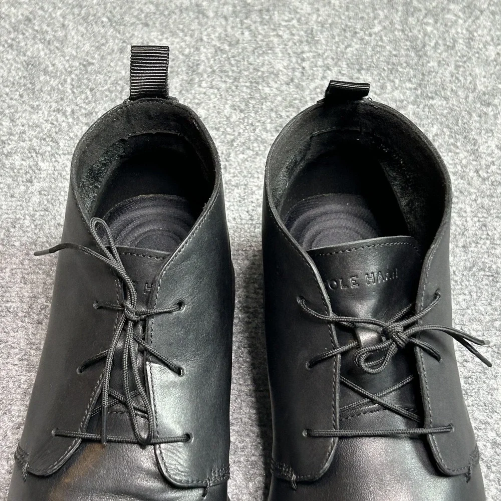 Cole Haan Zerogrand Chukka Boots‎ Mens Size 9.5M Black Leather Lace Up Casual